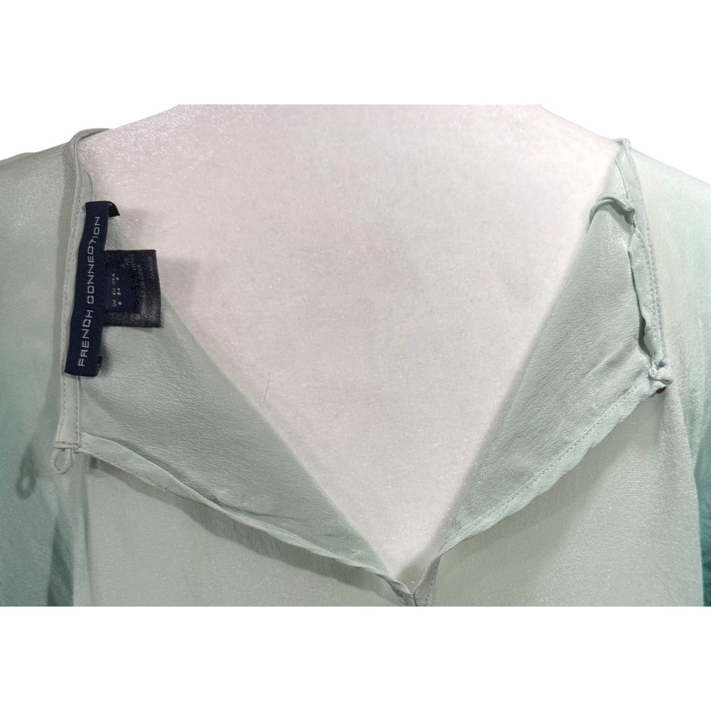 French Connection Women's Silk‎ Green Ombre Dress Shift SZ 6 - Picture 7 of 8